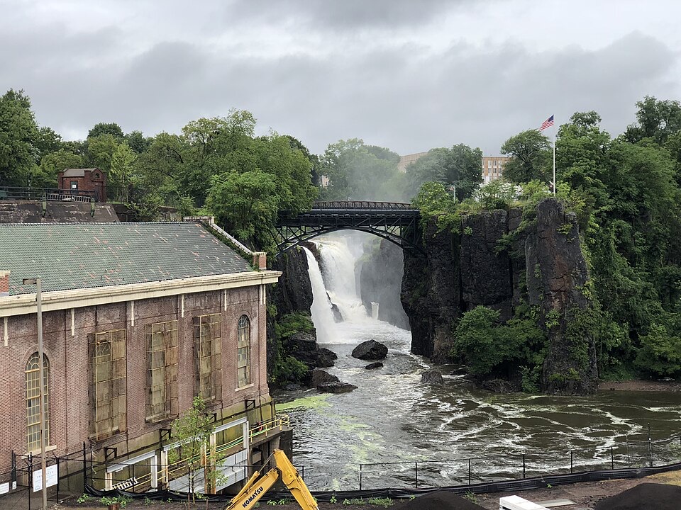 Great Falls of the Passaic River in Paterson, NJ — 77-foot waterfall at the National Historical Park